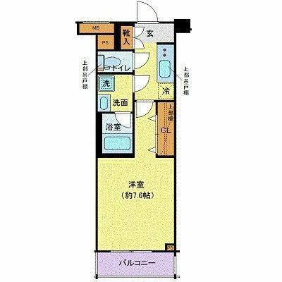 クレヴィスタ三軒茶屋(1K/1階)の間取り写真