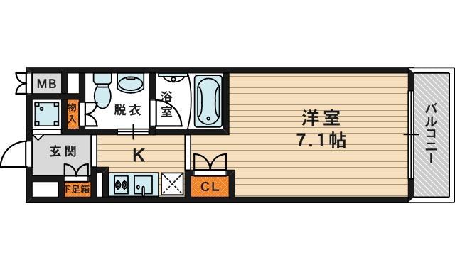 セイワパレス大阪城北(1K/5階)の間取り写真