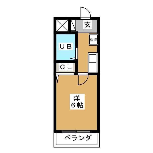 ガーデンヒルズ中山(1K/5階)の間取り写真