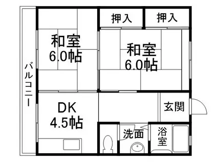 清栄マンション(2DK/2階)の間取り写真