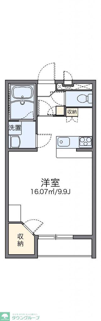 レオパレス岡II(1K/2階)の間取り写真