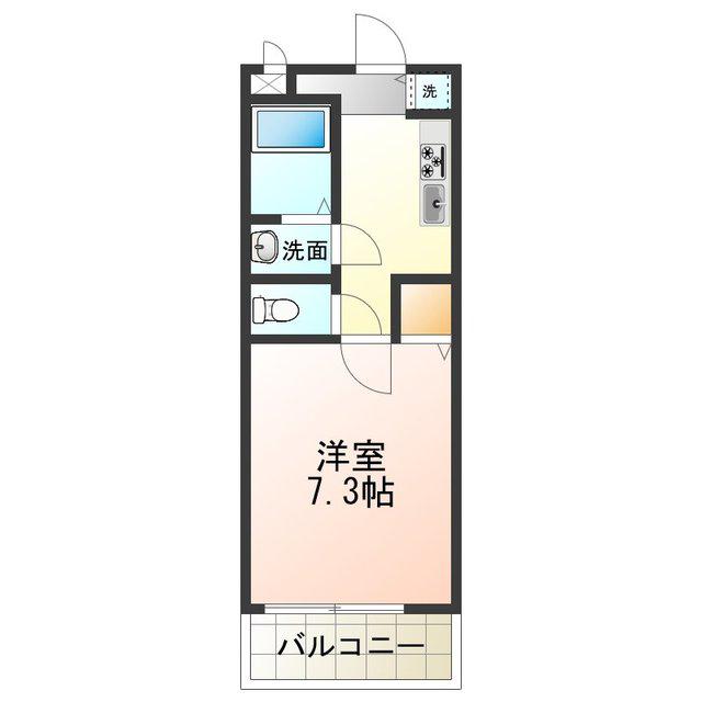 I PALACE(1K/2階)の間取り写真