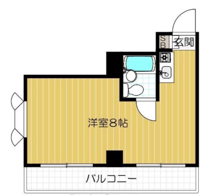 オラシオン山手(ワンルーム/4階)の間取り写真