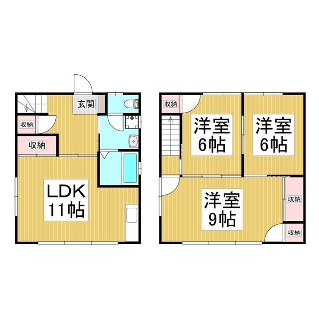 メゾン柏原A(3LDK/1階)の間取り写真
