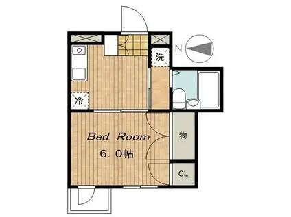 シティファイブ弐番館(1K/1階)の間取り写真