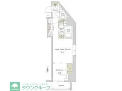 アーバネックス西新宿(1LDK/12階)の間取り写真