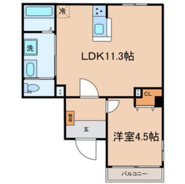 GIUGNO内神田 ジューニョ内神田(1LDK/3階)の間取り写真
