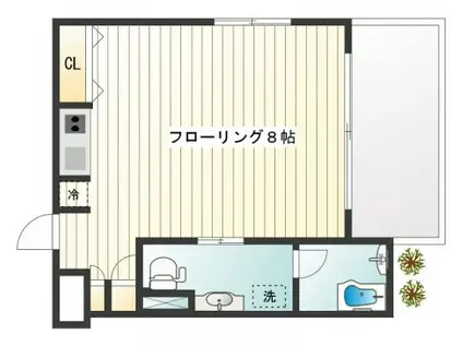エムパーム小山II(ワンルーム/4階)の間取り写真