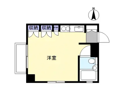 メゾン・ド・バーグ(ワンルーム/6階)の間取り写真