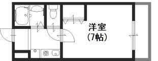 スクエアメゾン鈴蘭台(1K/1階)の間取り写真