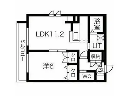 PISO ARCE SHINAGAWA(1LDK/2階)の間取り写真