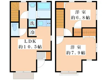 テラス代沢(2LDK/1階)の間取り写真