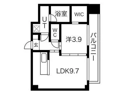 アールズプレイス福岡香椎駅前(1LDK/3階)の間取り写真