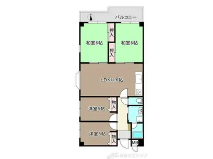 サンガーデン茨木(4LDK/3階)の間取り写真