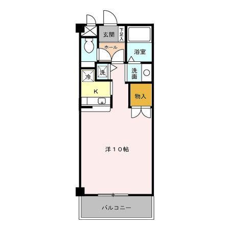 コッジィーコートFUKATA(ワンルーム/1階)の間取り写真