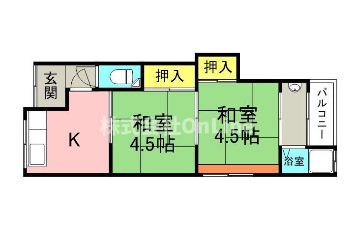 増田文化(2K/1階)の間取り写真