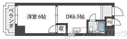 プロヴァンス(1DK/8階)の間取り写真