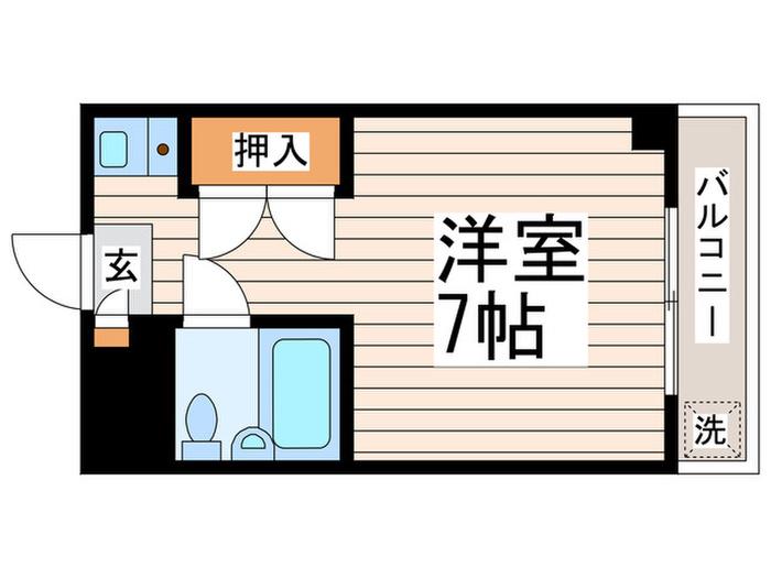 双葉ビル(ワンルーム/3階)の間取り写真