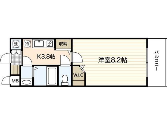 AXIS大塚西(1K/2階)の間取り写真