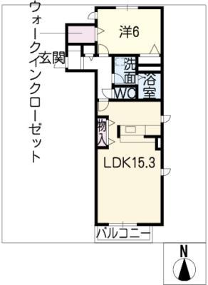 ヘーベル プラッツ(1LDK/1階)の間取り写真