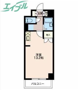 ステーションビラKIII(ワンルーム/10階)の間取り写真