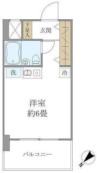 プラスワン横浜(ワンルーム/11階)の間取り写真