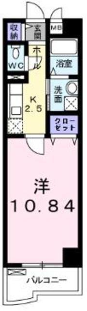 アイリス(1K/3階)の間取り写真
