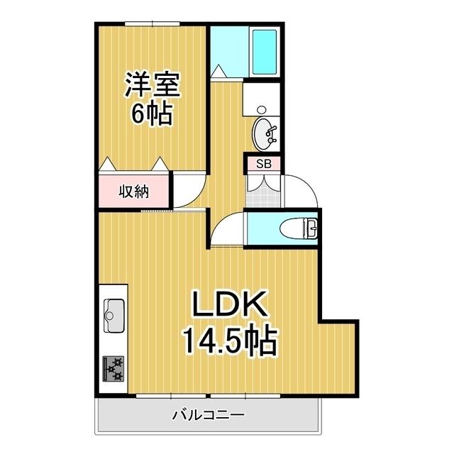 コニファーマンション岡田(1LDK/1階)の間取り写真