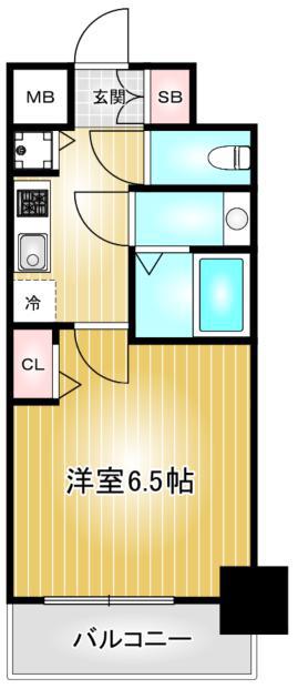 プレサンス大須プライマル(1K/3階)の間取り写真