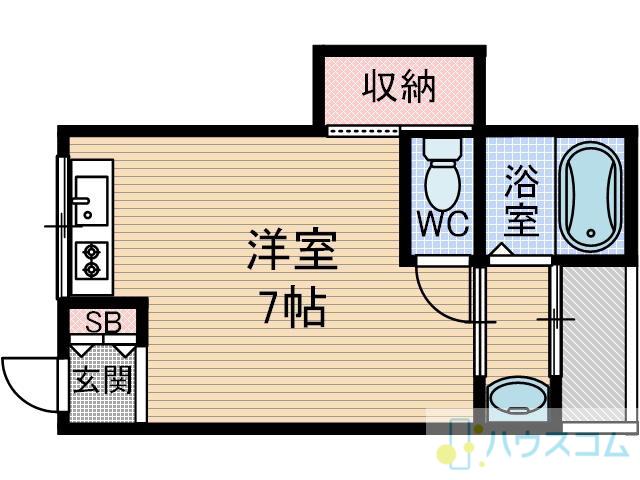 ヴィラナリー小川(ワンルーム/2階)の間取り写真