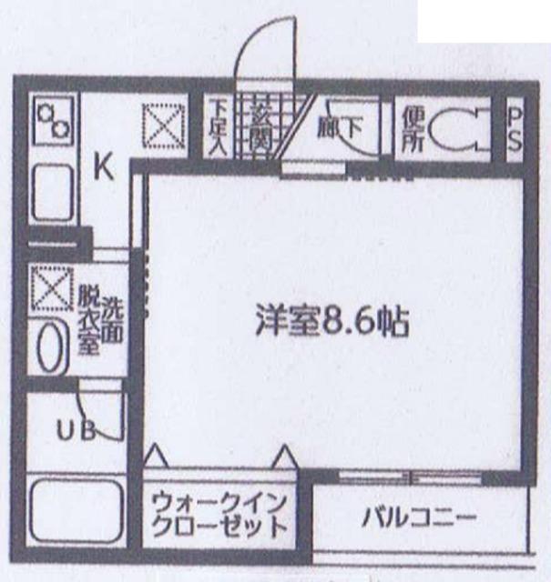 ウィステリアIX(1K/1階)の間取り写真