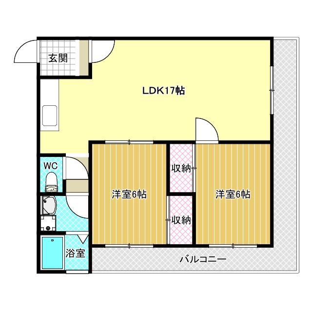 レジェンド和(2LDK/1階)の間取り写真