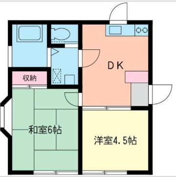 ラーク永田(2DK/1階)の間取り写真