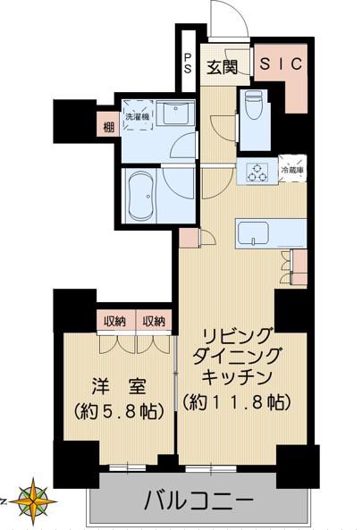 ザ・パークハウス小石川後楽園(1LDK/3階)の間取り写真