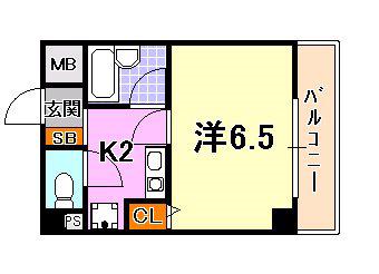 クロワートル二宮(ワンルーム/5階)の間取り写真