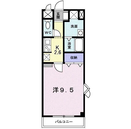 田井戸ハウス(1K/2階)の間取り写真