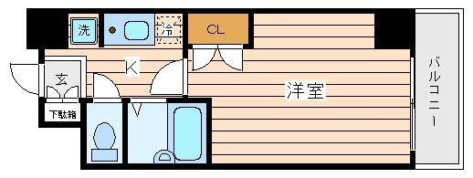 OLIO白山(1K/7階)の間取り写真