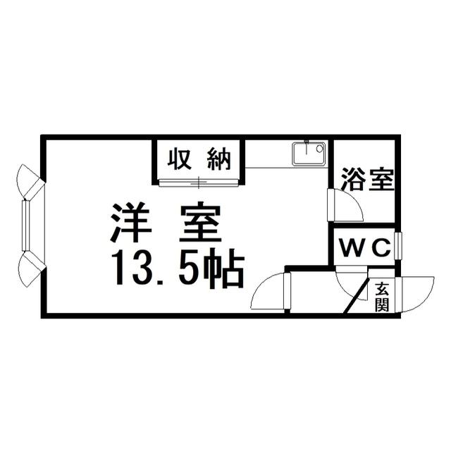 エーハイム(ワンルーム/1階)の間取り写真