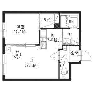 アルキオーネ菊水(1LDK/3階)の間取り写真