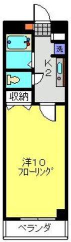 オリーブフォレスト(1K/3階)の間取り写真