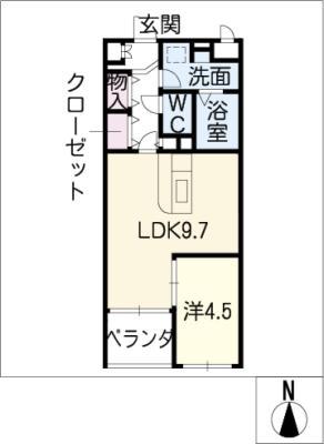 クオーレトラストIII(1LDK/3階)の間取り写真