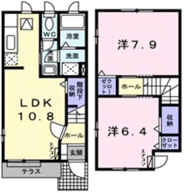 ルミナス・MIII C棟(2LDK/1階)の間取り写真