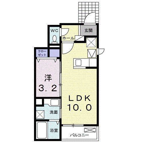 ラフレシール(1LDK/1階)の間取り写真