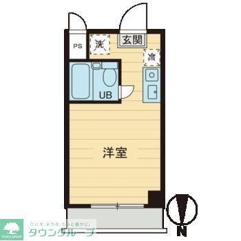 メゾンド経堂(ワンルーム/2階)の間取り写真