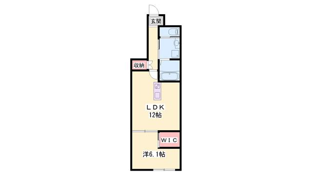 GRAND MAISON 上ノ丸(1LDK/1階)の間取り写真