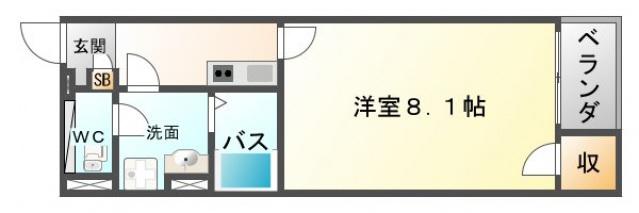 レオネクスト山手町(1K/1階)の間取り写真