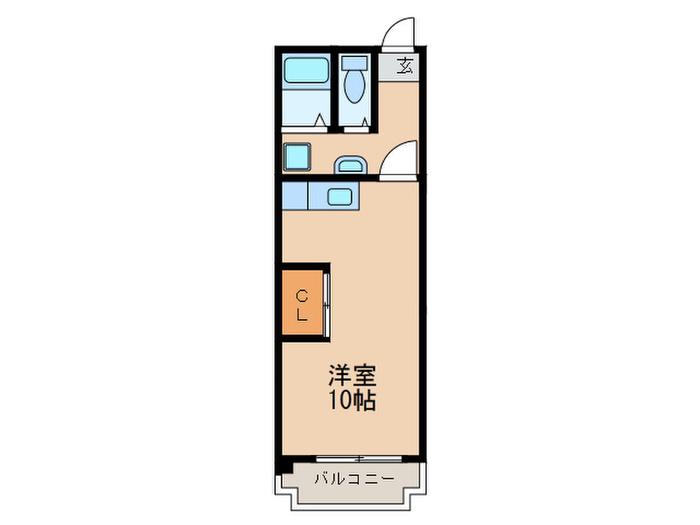 メナー浄心(ワンルーム/3階)の間取り写真