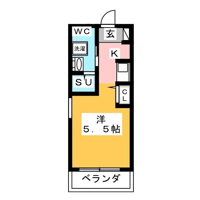 ベインテトレス天神台(1K/3階)の間取り写真