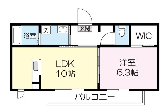 ドルチェビータ(1LDK/2階)の間取り写真
