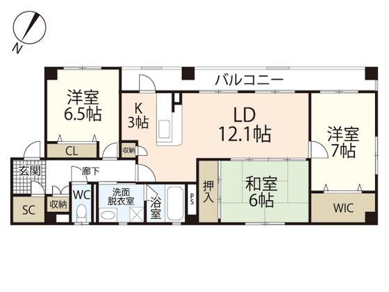 バリュー壱番館(3LDK/2階)の間取り写真